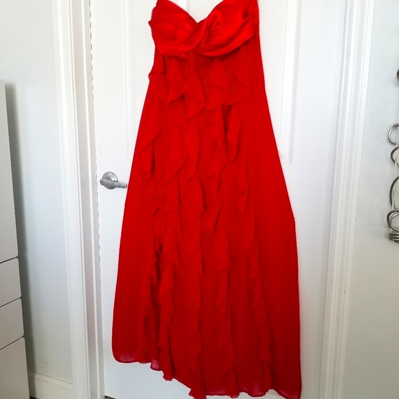 Red strapless maxi dress - Picture 1 of 14